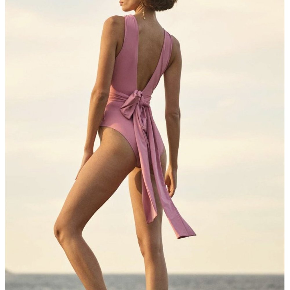 BONDI BORN Pink One Piece Swimsuit